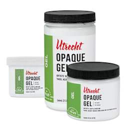 Utrecht Artists' Acrylic Opaque Gel Medium - 4 oz, 16 oz, and 32 oz jars
