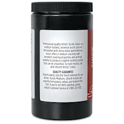 Utrecht Artists Acrylic Gesso - Black, 32 oz left side