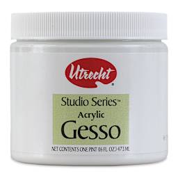 Utrecht Studio Series Acrylic Gesso - 16 oz right side of label