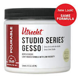 New look! Same formula - Utrecht Studio Series Acrylic Gesso - 16 oz 