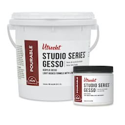 Utrecht Studio Series Acrylic Gesso - 16 oz jar and 128 oz bucket
