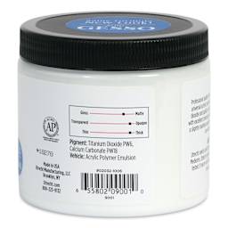 Utrecht Artists Acrylic Gesso - White, 16 oz right side