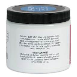 Utrecht Artists Acrylic Gesso - White, 16 oz left side