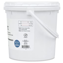 Utrecht Artists Acrylic Gesso - White, 128 oz (right side)