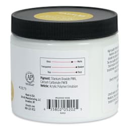 Utrecht Professional Acrylic Gesso - 16 oz right of jar