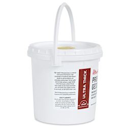 Utrecht Professional Acrylic Gesso - 128 oz left side of tub