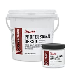 Utrecht Professional Acrylic Gesso - 16 oz jar and 128 oz bucket