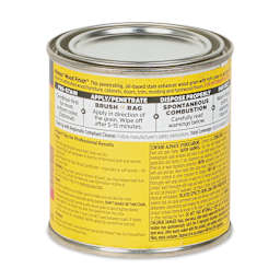 Minwax Wood Finish Oil-Based Penetrating Stain - Golden Oak, 8 oz back of can