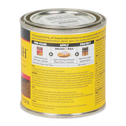 Minwax Wood Finish Oil-Based Penetrating Stain - Dark Walnut, 8 oz back of can