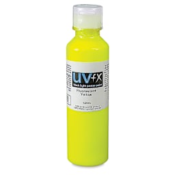 Tri-Art UVFX Black Light Poster Paint - Fluorescent Yellow, 120 ml