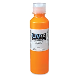 Tri-Art UVFX Black Light Poster Paint - Fluorescent Tangerine, 120 ml
