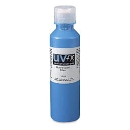 Tri-Art UVFX Black Light Poster Paint - Fluorescent Blue, 120 ml