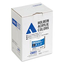 Holbein Acrylic Medium - White Acrylic Gesso, Smooth, 2000 ml pouch front of package