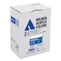 Holbein Acrylic Medium - White Acrylic Gesso, Coarse, 2000 ml pouch in package