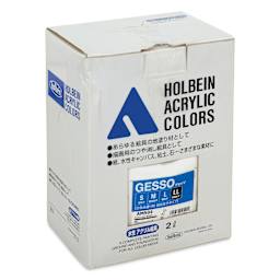 Holbein Acrylic Medium - White Acrylic Gesso, Super Coarse, 2000 ml pouch in package