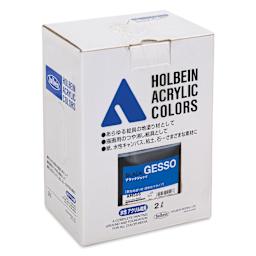 Holbein Acrylic Medium - Black Acrylic Gesso, Standard, 2000 ml pouch in package