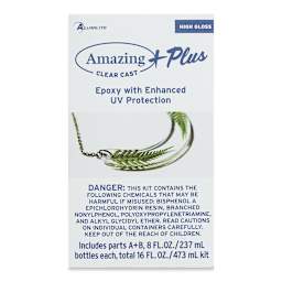 Alumilite Amazing Clear Cast Plus Epoxy Casting Resin - 16 oz, Bottle (Front of packaging)