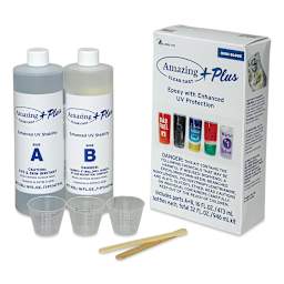Alumilite Amazing Clear Cast Plus Epoxy Casting Resin - 32 oz, Bottle (Box contents shown with packaging)