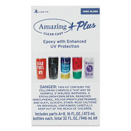 Alumilite Amazing Clear Cast Plus Epoxy Casting Resin - 32 oz, Bottle (Front of packaging)