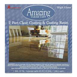 Alumilite Amazing Clear Cast Epoxy Casting Resin - 1 Gallon, Bottle (Front of packaging)