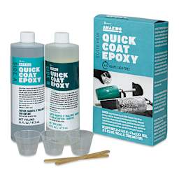 Alumilite Amazing Quick Coat Epoxy - 32 oz, Bottle (Box contents shown with packaging)