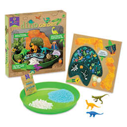 Craft-Tastic Nature Dino Garden Kit, contents laid out