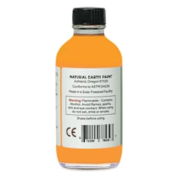 Natural Earth Paint Natural Varnish - 4 oz Glass Bottle, back view