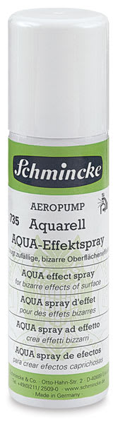 Schmincke Aqua Effect Spray Medium - Front of 100 ml spray can