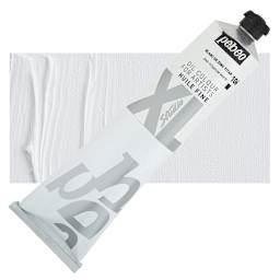 Pebeo XL Studio Oil Paint - Zinc Titanium White, 200 ml, Swatch with Tube