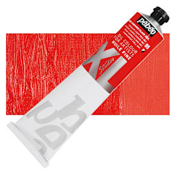 Pebeo XL Studio Oil Paint - Cadmium Light Red Imitation, 200 ml Tube and swatch