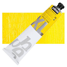 Pebeo XL Studio Oil Paint - Primary Cadmium Yellow Imitation, 200 ml Tube and swatch