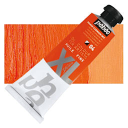 Pebeo XL Studio Oil Paint - Cadmium Orange Imitation, 37 ml tube and swatch