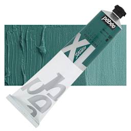 Pebeo XL Studio Oil Paint - Green Grey, 200 ml, Tube and swatch