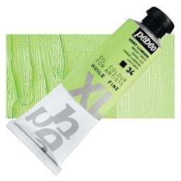 Pebeo XL Studio Oil Paint - Bright Green, 37 ml tube and swatch