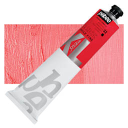Pebeo XL Studio Oil Paint - Bright Red, 200 ml tube and swatch