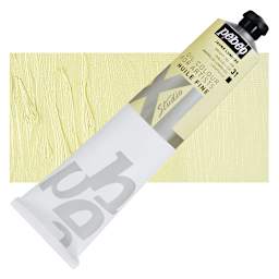 Pebeo XL Studio Oil Paint - Bright Yellow, 200 ml tube and swatch