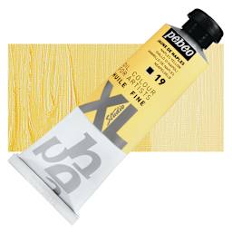 Pebeo XL Studio Oil Paint - Naples Yellow, 37 ml Tube and swatch