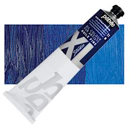 Pebeo XL Studio Oil Paint - Primary Phthalo Blue, 180 ml tube and swatch