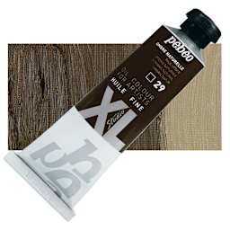 Pebeo XL Studio Oil Paint - Raw Umber, 37 ml tube and swatch