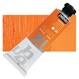 Pebeo XL Studio Oil Paint - Vivid Orange, 37 ml Tube and swatch