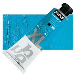 Pebeo XL Studio Oil Paint - Vivid Turquoise, 37 ml tube and swatch