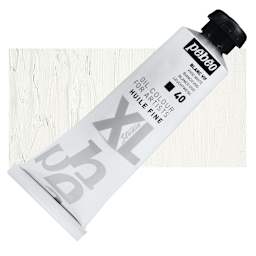 Pebeo XL Studio Oil Paint - Vivid White, 37 ml tube and swatch