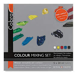 Cobra Artist Water Mixable Oil Paint - Mixing Set of 5, front of the packaging