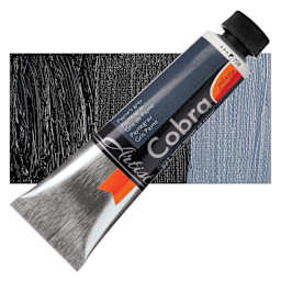 Royal Talens Cobra Water Mixable Oil Paint - Payne's Gray, 40 ml tube and swatch