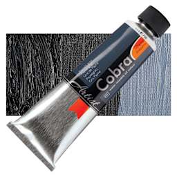 Royal Talens Cobra Water Mixable Oil Paint - Payne's Gray, 150 ml tube and swatch