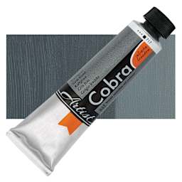 Cobra Artist Water Mixable Oil Paint - Cold Grey, 40 ml tube and swatch