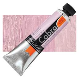 Royal Talens Cobra Water Mixable Oil Paint - Persian Rose, 40 ml tube and swatch
