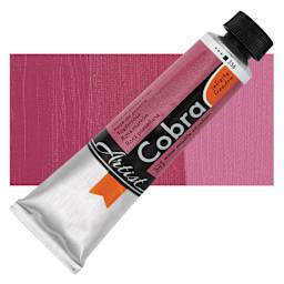 Cobra Artist Water Mixable Oil Paint - Potter's Pink, 40 ml tube and swatch