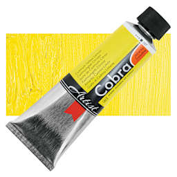 Cobra Artist Water Mixable Oil Paint - Cadmium Yellow Lemon, 150 ml tube and swatch