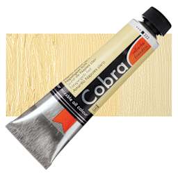 Royal Talens Cobra Water Mixable Oil Paint - Naples Yellow Light, 40 ml tube and swatch